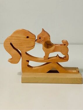 The Rustic Ghost Natural Wood Girl and Dog